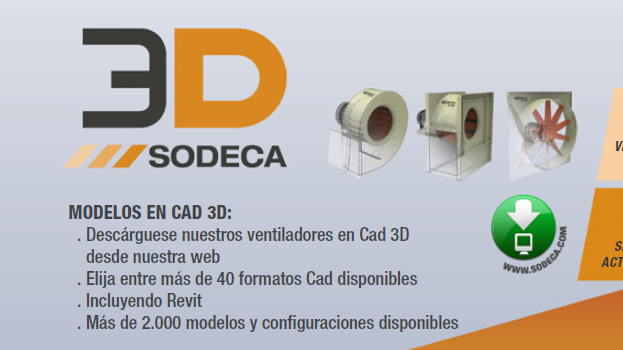 Sodeca nos permite visualizar sus ventiladores en CAD 3D