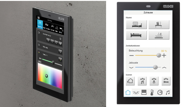 Nuevo panel Smart Control 5 de Jung para  el control domótico en viviendas