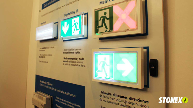 Stonex mostró sus soluciones inteligentes en control de iluminación y señalización de emergencia en Matelec