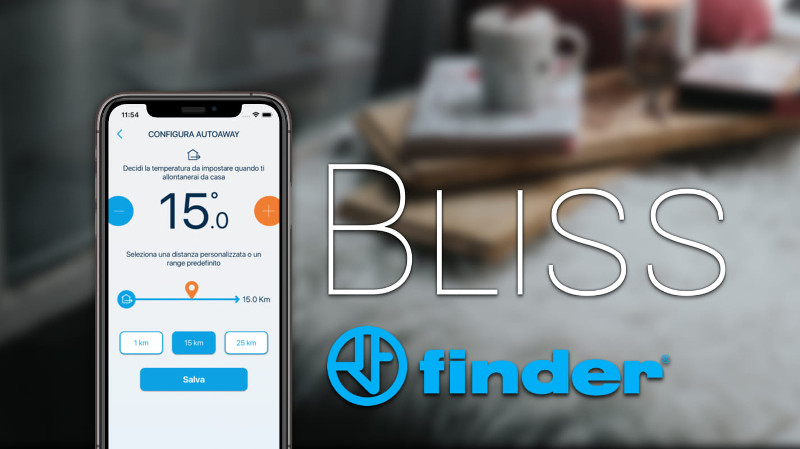El cronotermostato inteligente BLISS Finder permite una regulación óptima de la temperatura