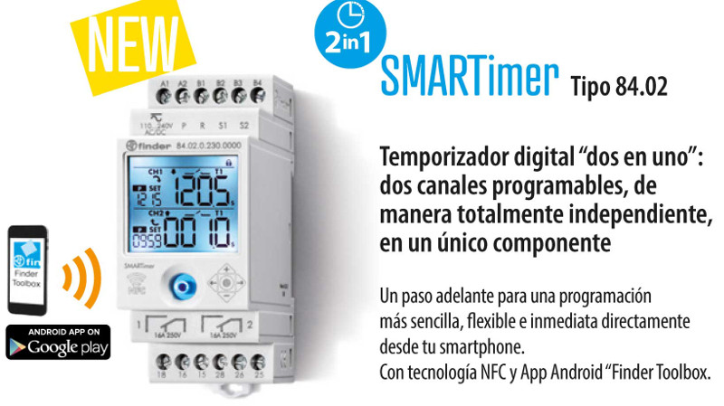 SMARTimer es el último temporizador digital de Finder con programación NFC