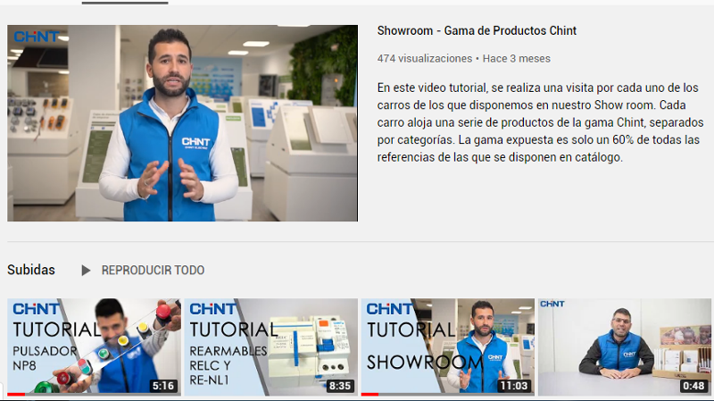 Chint Electrics crea un canal de vídeo tutoriales para apoyar al instalador