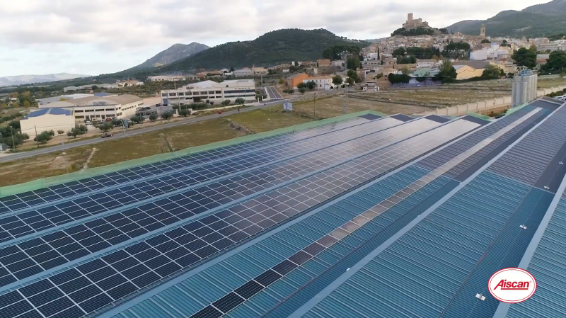 Aiscan cuenta con una nueva planta fotovoltaica que evita la emisión de 613 toneladas de CO2