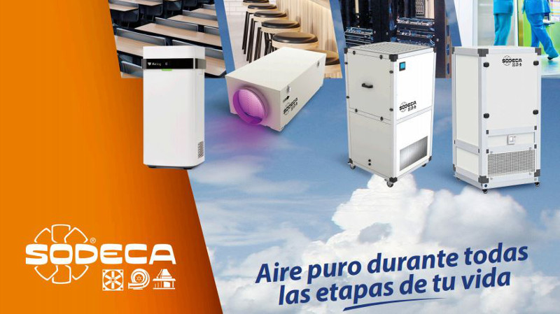 Tecnologia de luz ultravioleta UVc Sodeca para la limpieza y desinfeccion