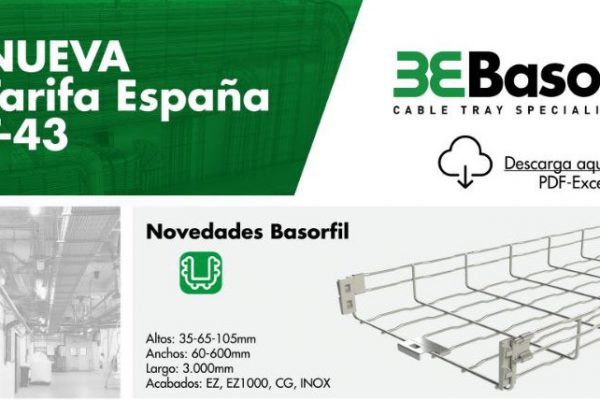 Basor Electric lanza nueva tarifa de precios T43 con productos mejorados