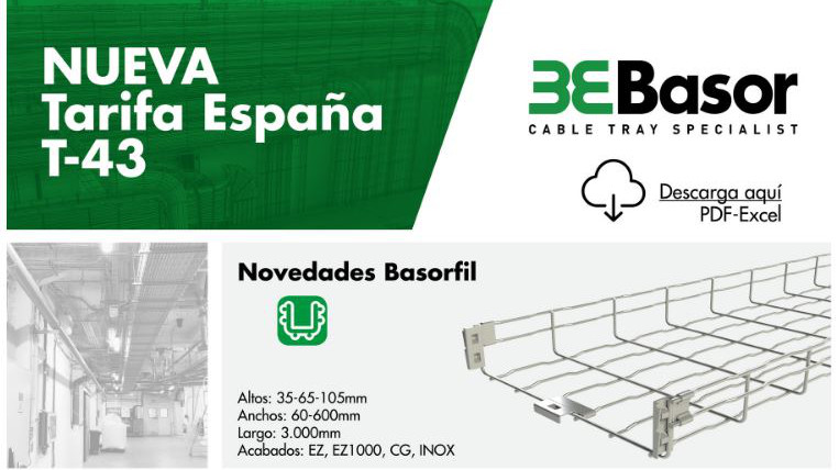 Basor Electric lanza nueva tarifa de precios T43 con productos mejorados