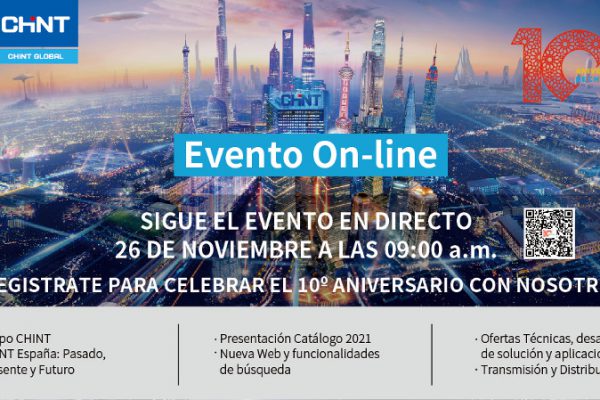 Chint Electric celebra su décimo aniversario con un evento online