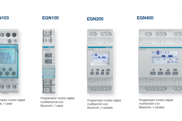 Nueva gama de programadores digitales horarios de Hager
