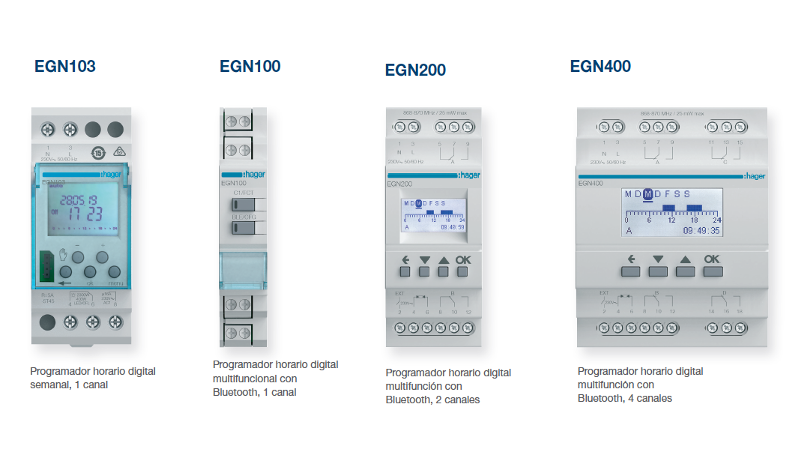 Nueva gama de programadores digitales horarios de Hager con más funciones