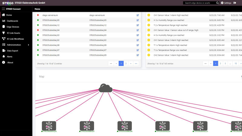 STEGO CONNECT: Servicio Cloud para aplicaciones IO-Link en Industria