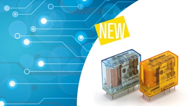 Finder lanza al mercado un mini relé para circuito impreso y enchufable