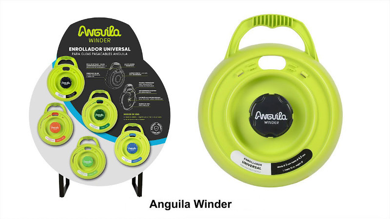 Nuevo Anguila Winder: Enrollador universal para guías pasacables Anguila