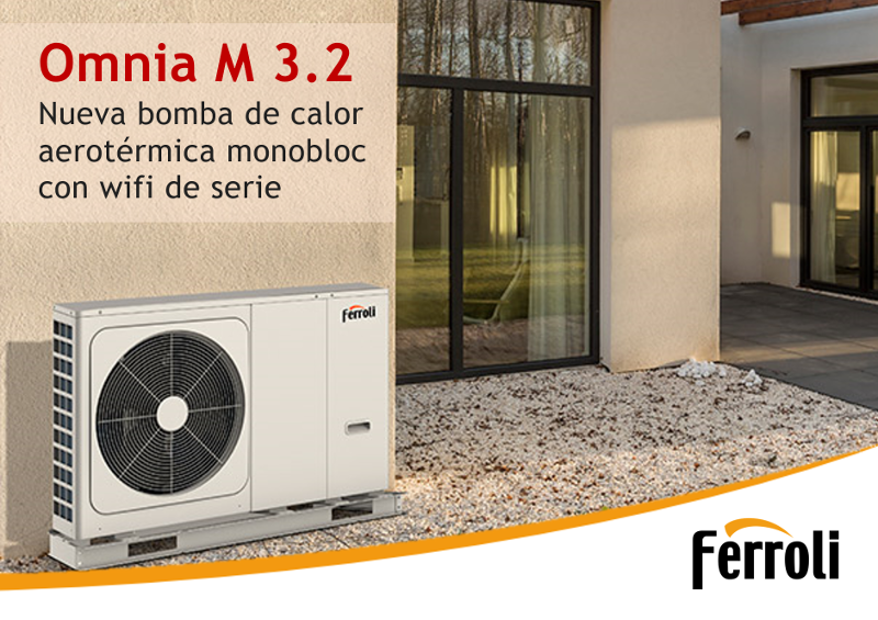 Omnia M 3.2, nueva bomba de calor aerotérmica monobloc de Ferroli