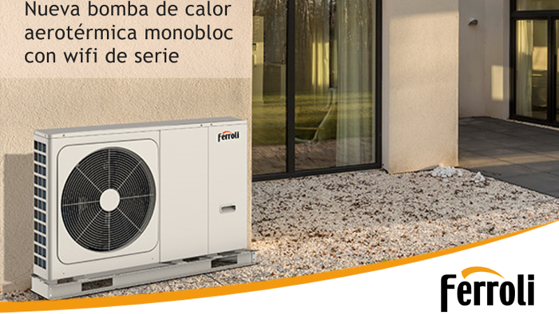 Omnia M 3.2, nueva bomba de calor aerotérmica monobloc con wifi de serie de Ferroli