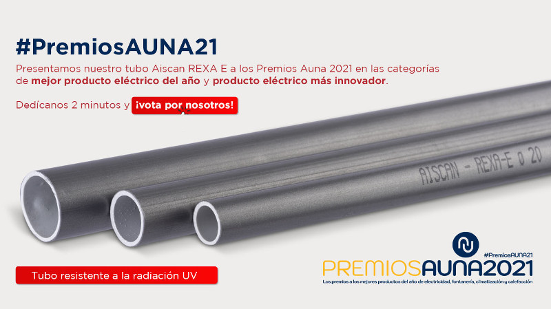 El tubo REXA de Aiscan se presenta a los Premios AUNA 2021