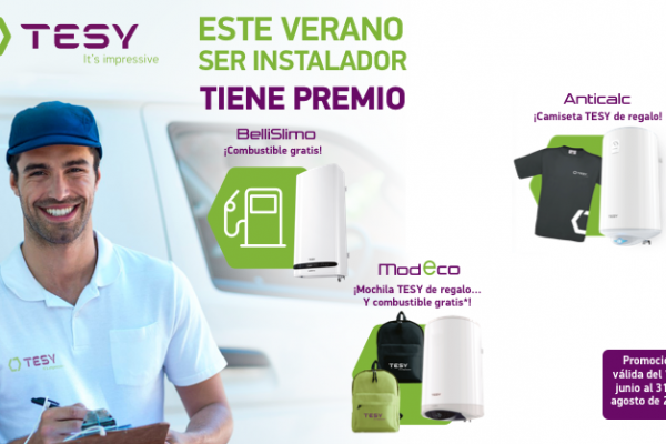 TESY lanza promociones de sus termos electricos para instaladores