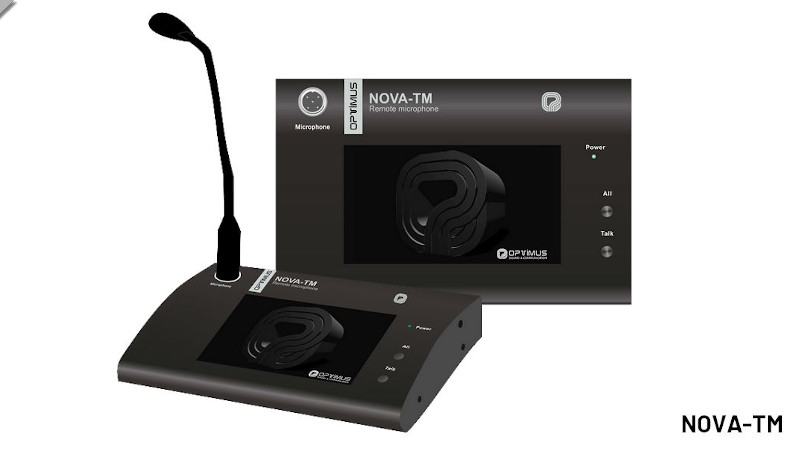 Sistema NOVA-TM de OPTIMUS se amplia con el Pupitre microfónico con pantalla táctil