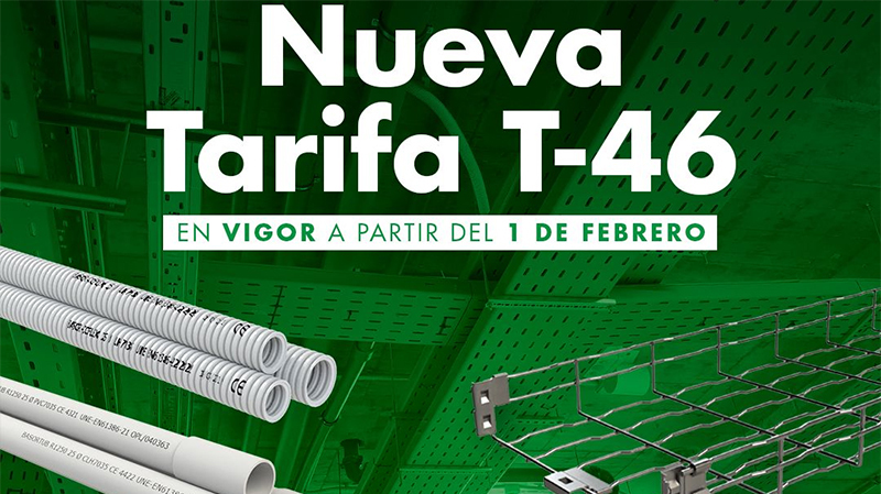 Basor Electric presenta su nueva tarifa T-46 con más de 3.000 referencias