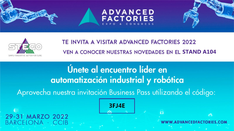 STEGO presentará sus novedades en ADVANCED FACTORIES 2022