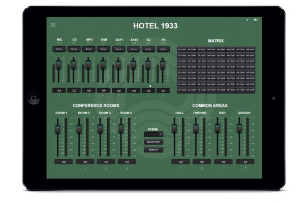 Nueva matriz de audio DSP y control vía app de Optimus