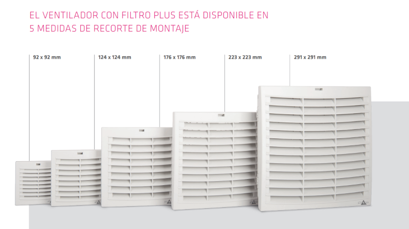 El ventilador con filtro plus de STEGO disponible en 5 medidas