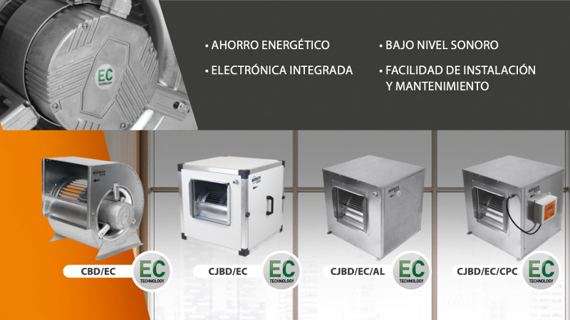 Soluciones eficientes de SODECA con motor EC Technology y electrónica integrada