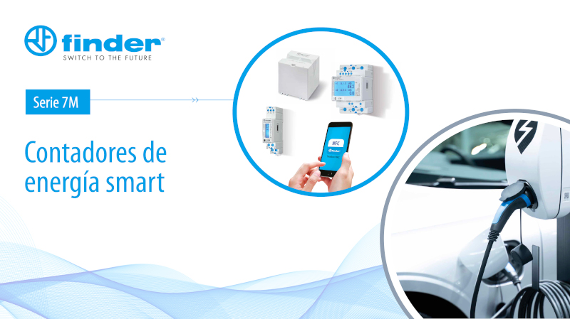 Serie 7M de Finder: Contadores de energía smart para estaciones de recarga de vehículos eléctricos