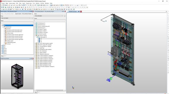 EPLAN Pro Pnel utiliza los datos de diseño en 3D