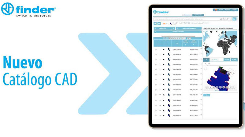 Finder presenta su nuevo catálogo CAD en PARTCommunity 