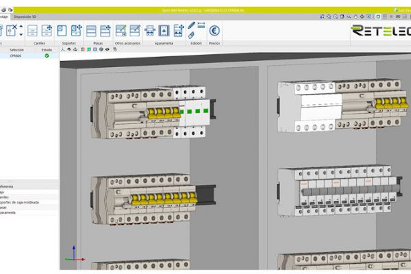 Open BIM RETELEC diseño y modelado de cuadros eléctricos