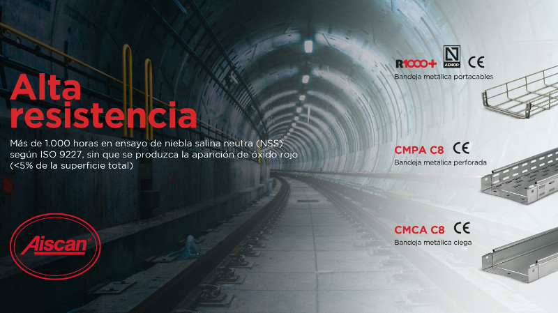 Aiscan redefine los estándares de la canalización eléctrica con las bandejas portacables C8