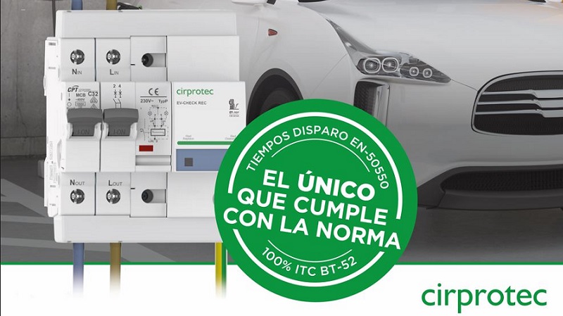El nuevo protector EV-CHECK REC de Cirprotec mejora la protección eléctrica de vehículos