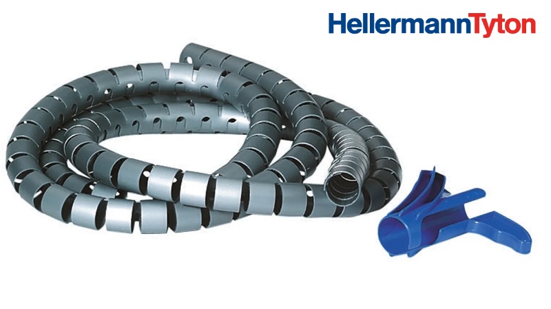 HellermannTyton presenta sus cintas helicoidales y organizador de cables