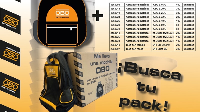 OBO presenta su 'Pack Fijación' para instaladores eléctricos