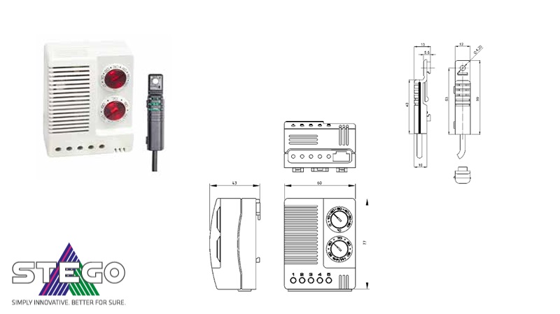 Higrotermo Electrónico con sensor externo de STEGO para instalaciones