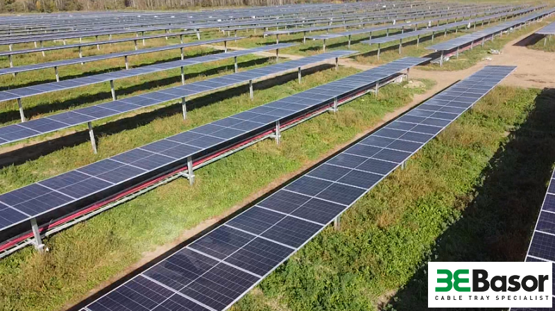 Basor Electric colabora en la Spencer Solar Farm con su bandeja de escalera BasorTrav FE HDG