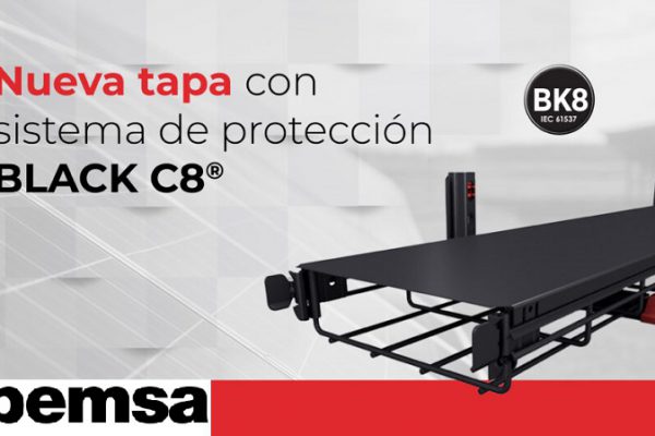 Pemsa fortalece el cableado de instalaciones exteriores con su tapa recta BLACK C8