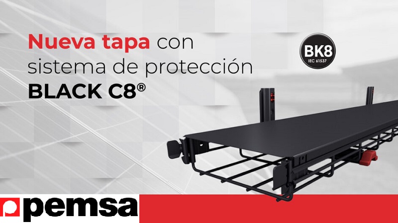 Pemsa fortalece el cableado de instalaciones exteriores con su tapa recta BLACK C8