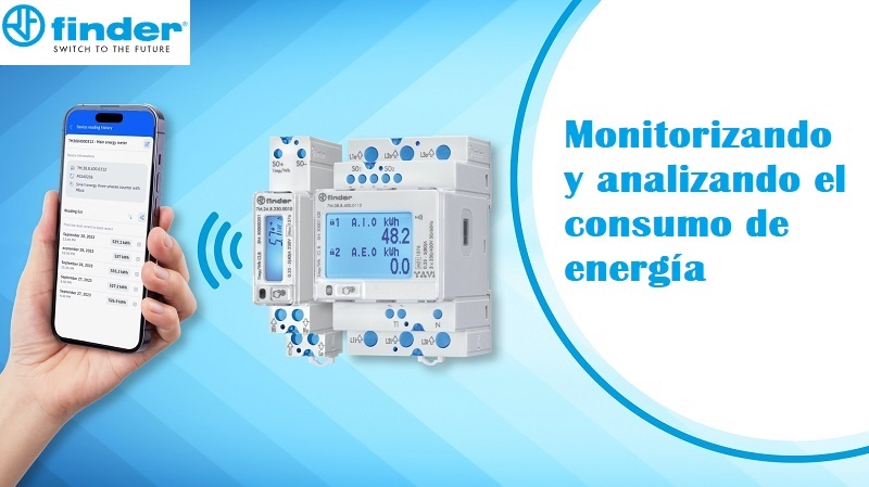 La Serie 7M de Finder permite la monitorización energética con NFC