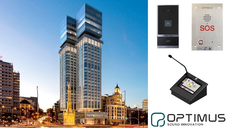 Megafonía COMPACT de Optimus en las torres de Colón