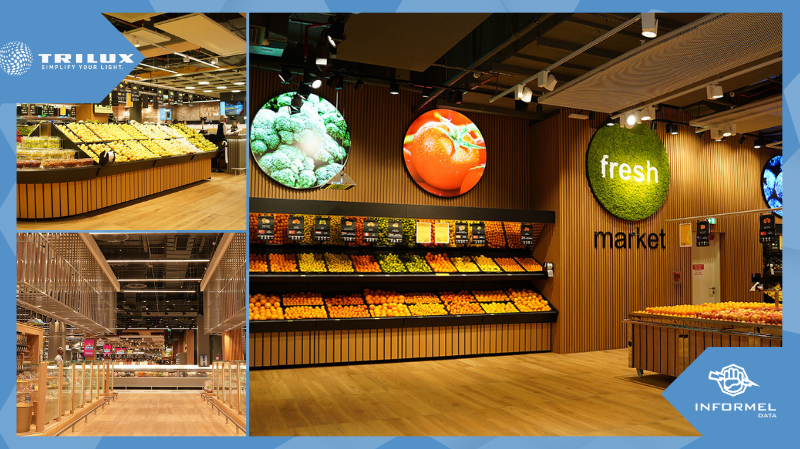TRILUX da luz al hipermercado Lulu de Dubai Mall con un concepto de iluminación innovador