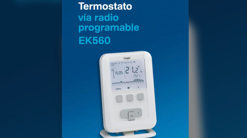 Confort inteligente con termostato EK560 de Hager y su modo vacaciones