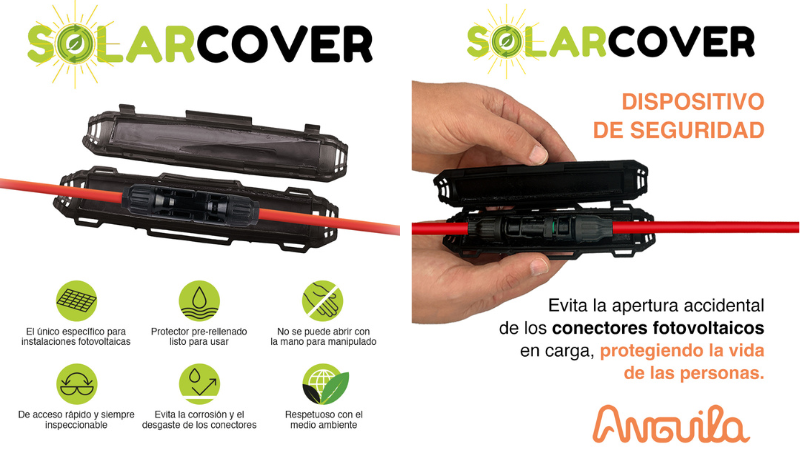 SOLAR COVER de Anguila protege conectores y personas en fotovoltaica