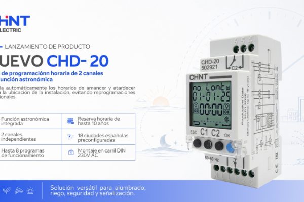 CHINT presenta el CHD-20, un reloj astronómico de dos canales
