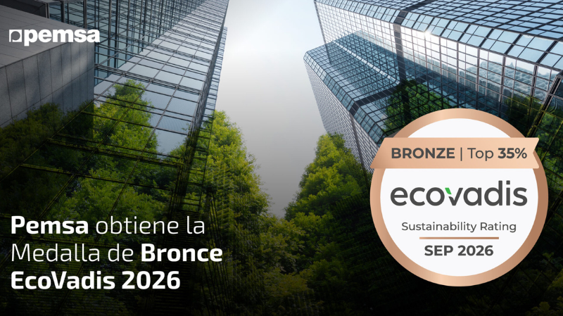 Pemsa obtiene la Medalla de Bronce EcoVadis en sostenibilidad